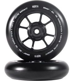 Kolečka North Signal V2 115x30mm Matte Black/Black Pu