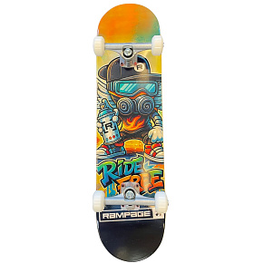 Rampage Ride Free Grafitti Skateboard Komplet (8"|Černá) Rampage Ride Free Grafitti Skateboard Komplet (8"|Černá)