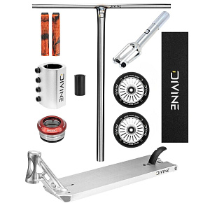 Freestyle koloběžka Custom Divine Street 6" 580 mm stříbrná
