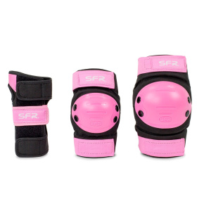 SFR Youth Ramp Triple Pad Set - Black / Pink - Large SFR Youth Ramp Triple Pad Set - Black / Pink - Large