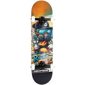 Rampage Ride Free Grafitti Skateboard Komplet (8"|Black Trucks)