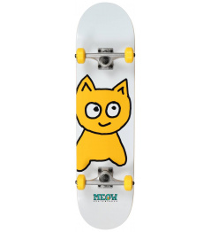 Meow Big Cat Skateboard Komplet (8" | Bílá/Žlutá)