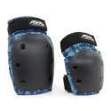 REKD Youth Heavy Duty Double Pad Set - Black / Blue - Small