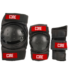 CORE Junior Skate Pads 3-pack (XS|Černá)