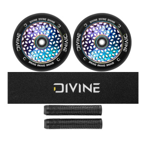 Set 2ks koleček Divine 110 mm Light Core rainbow + Divine griptape + Divine gripy