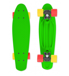 Skateboard FIZZ BOARD Green, Red-Yellow PU, zelený