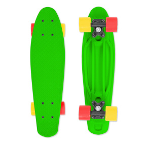 Skateboard FIZZ BOARD Green, Red-Yellow PU, zelený