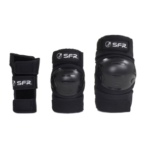 SFR Youth Ramp Triple Pad Set - Black - Medium