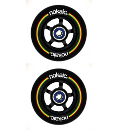 Kolečka Nokaic 100mm BLACK/BLACK 2ks