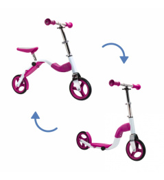 Scoobik kolobežka a odrážadlo v jednom ružový