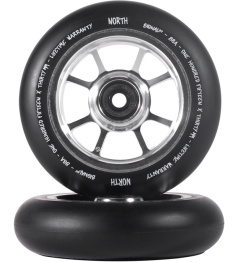 Kolečka North Signal V2 115x30mm Silver/Black Pu