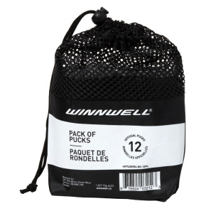Hokejový puk Winnwell černý oficiální (6ks)