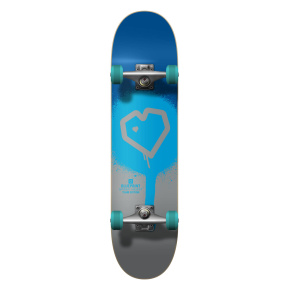 Blueprint Spray Heart V2 Skateboard Komplet (7.5"|Modrá/Stříbrná/Tyrkysová)