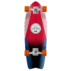 Hydroponic Fish Complete Cruiser Skateboard (28"|Lines Red)