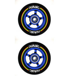 Kolečka Nokaic 100mm BLACK/BLUE 2ks