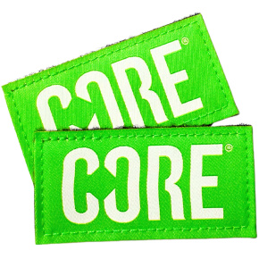 Core Velcro Chránič kolen Tags 2-balení (Neon Green)
