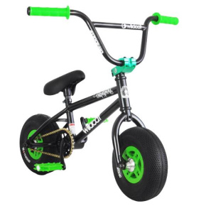 Wildcat Venom 2A Mini BMX Bike (Černá/Zelená|bez brzd)