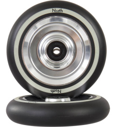 Kolečka North Fullcore 110x24mm Silver/Black 2ks