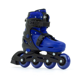 SFR Plasma Adjustable Children's Inline Skates - Black / Blue - UK:1J-4J EU:33-37 US:M2-5
