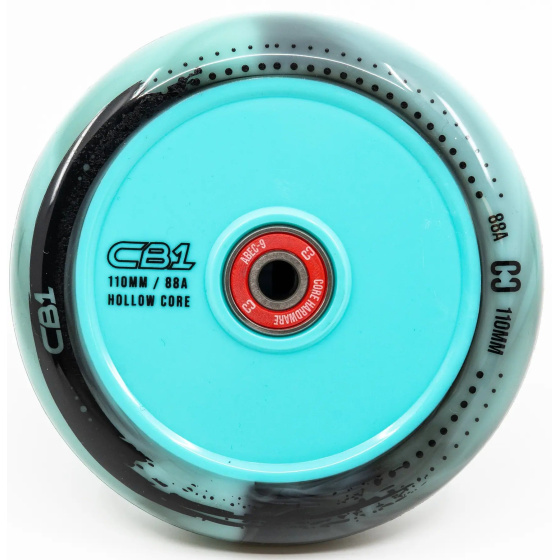 Core CB1 Hollow Plastic Kolečko Na Freestyle Koloběžku (Černá/Tyrkysová)