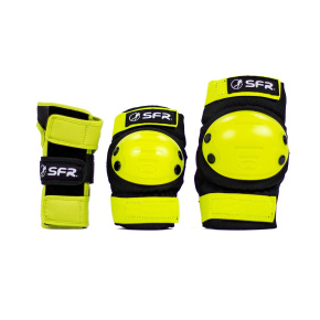 SFR Youth Ramp Triple Pad Set - Black / Lime - Large