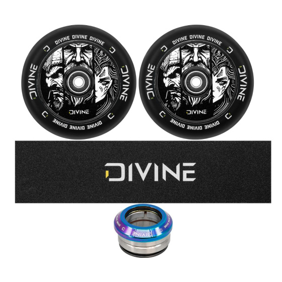 Set 2ks koleček Divine 120 mm Hollowcore + Divine griptape + Divine headset