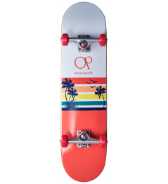 Skateboard Ocean Pacific Sunset 8" Bílo/Červený