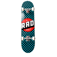 RAD Checkers Progressive Skateboard Komplet (8"|Černá/Tyrkysová)