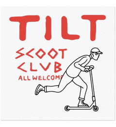 Samolepka Tilt Scoot Club Bílá